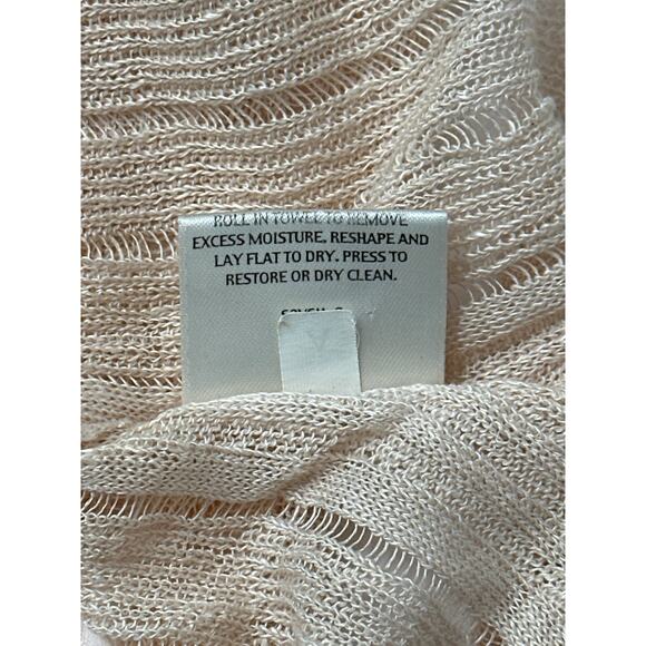 Eileen Fisher Variegated Silk Linen Asymmetrical Tunic Tank Top Lagenlook Size L - Picture 10 of 11